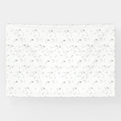 白と灰色の視覚的に魅力的な配置 横断幕 (横)