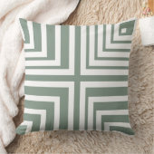 白と灰色の角膜パターン – 装飾用クッション クッション (ブランケット)