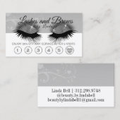 白と灰色の銀色の点滅 ロイヤリティカード (正面/裏面)