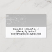 白と灰色の銀色の点滅 ロイヤリティカード (裏面)