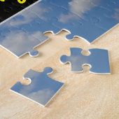 白と灰色の雲と青の空 ジグソーパズル (側面)