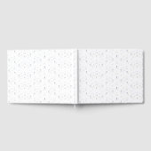 白と灰色のleavを特徴とする装飾模様 ゲストブック (全面)