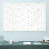 白と灰色のleavを特徴とする装飾模様 横断幕 (トレードショー)