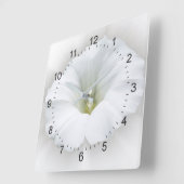 白と灰色 スクエア壁時計 (傾斜)