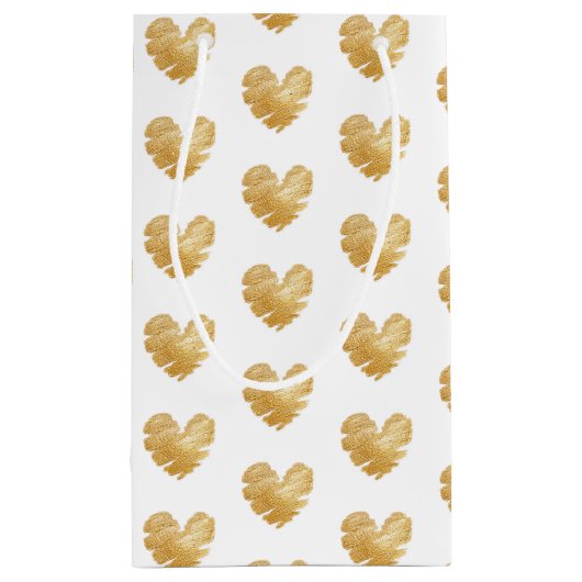 白と生まれ金ゴールドの小さな抱き枕 スモールペーパーバッグ (裏面)