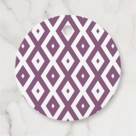 白と白のダイヤモンドパターン フェイバータグ