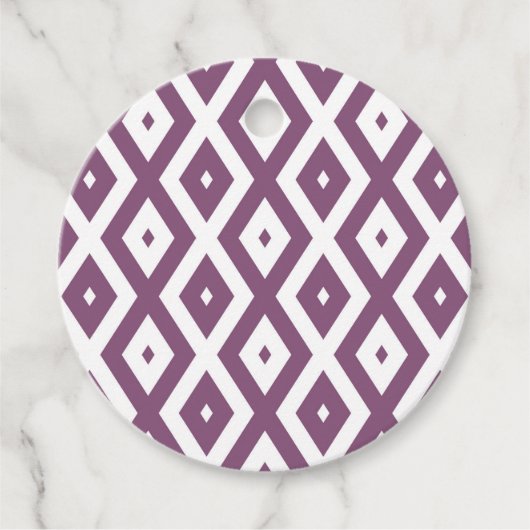 白と白のダイヤモンドパターン フェイバータグ (正面)