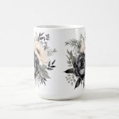白と白のバラ コーヒーマグカップ (中央)