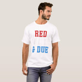 白と米国の独立記念日 Tシャツ (正面フル)