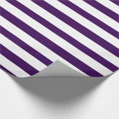白と紫のストライプパターン ラッピングペーパー (角)