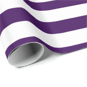 白と紫のストライプパターン ラッピングペーパー (ロールコーナー)