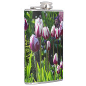 白と紫のチューリップ フラスク (右)
