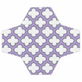 白と紫のトレリス、ラティス、クローバー サッカーボール (フラット)
