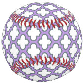 白と紫のトレリス、ラティス、クローバー ソフトボール (正面)