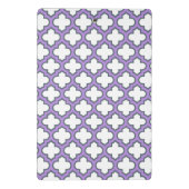 白と紫のトレリス、ラティス、クローバー ミニクリップボード (裏面)