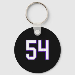 白と紫のナンバー54ジャージ選手ユニフォーム # キーホルダー