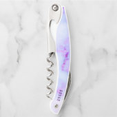 白と紫のフェイク大理石 ソムリエナイフ (正面)