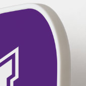 白と紫のミニマ王室のリストのモノグラモダンム ピックルボールラケット (左詳細)