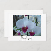 白と紫のランを持つサンキューカード サンキューカード (正面/裏面)