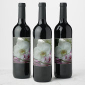白と紫のラン ワインラベル (ボトル)