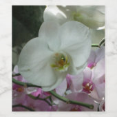 白と紫のラン ワインラベル (シングルラベル)