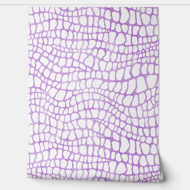 白と紫のワニ/アリガトの肌のパターン 壁紙