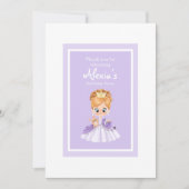 白と紫の小さな王女 招待状 (正面)