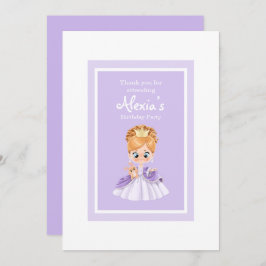 白と紫の小さな王女 招待状
