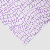 白と紫の水色ワニの皮膚パターン 薄葉紙 (詳細)