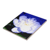 白と紫の牡丹の写真 タイル (側面)