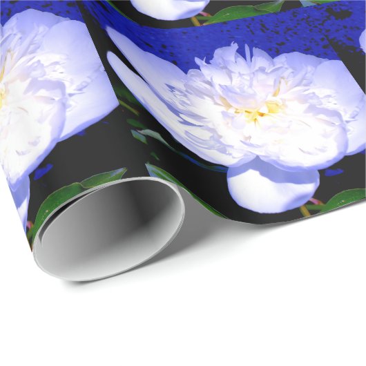 白と紫の牡丹の写真 ラッピングペーパー (ロールコーナー)