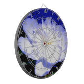 白と紫の牡丹 ダーツボード (正面左)