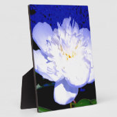 白と紫の牡丹 フォトプラーク (側面)