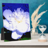 白と紫の牡丹 フォトプラーク (側面)