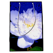 白と紫の牡丹 ミディアムペーパーバッグ (正面)