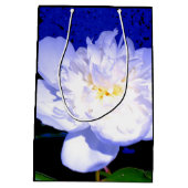 白と紫の牡丹 ミディアムペーパーバッグ (裏面)