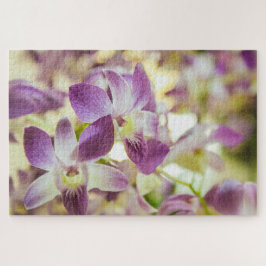 白と紫の美しい花 ジグソーパズル