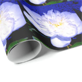 白と紫の芍薬の写真 ラッピングペーパー (ロールコーナー)