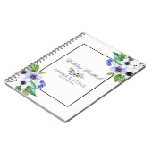 白と紫の花束 ノートブック (左側)