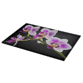 白と紫の蘭の切断ボード カッティングボード (角)