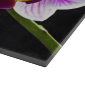 白と紫の蘭の切断ボード カッティングボード (角)