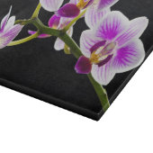 白と紫の蘭の切断ボード カッティングボード (角)