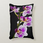 白と紫の蘭 アクセントクッション (正面(垂直))