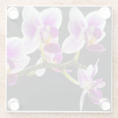 白と紫の蘭 ガラスコースター (裏面)