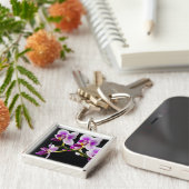 白と紫の蘭 キーホルダー (側面)