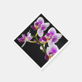 白と紫の蘭 スタンダードカクテルナプキン (角)