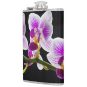 白と紫の蘭 フラスク (左)