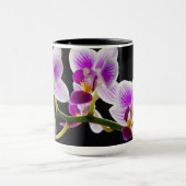 白と紫の蘭 マグカップ (中央)