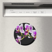 白と紫の蘭 マグネット (インサイチュ (食洗機))