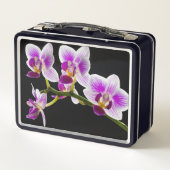 白と紫の蘭 メタルランチボックス (裏面)